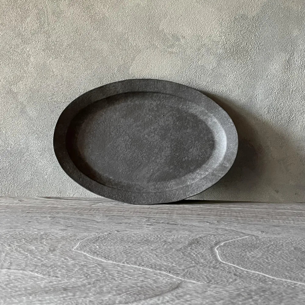 オーバル皿 (黒)