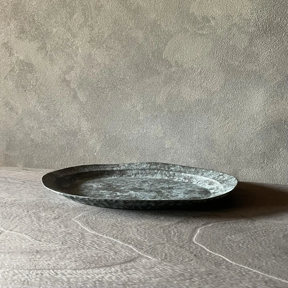 オーバル皿 (青)