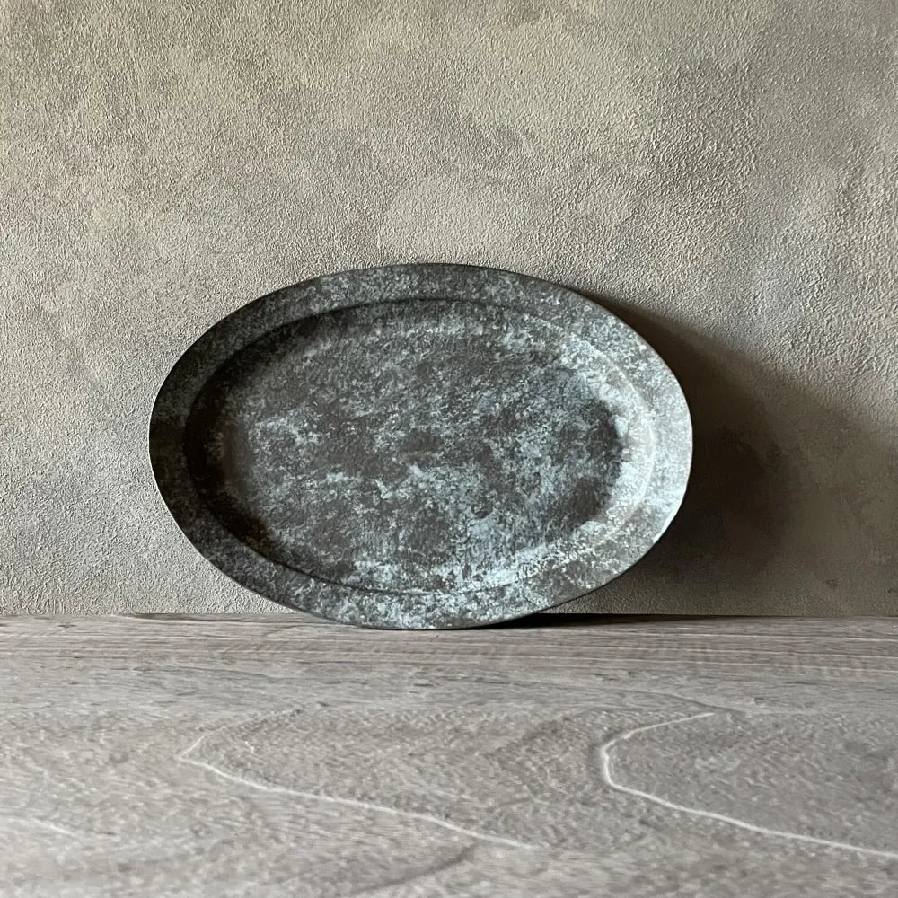 オーバル皿 (青)