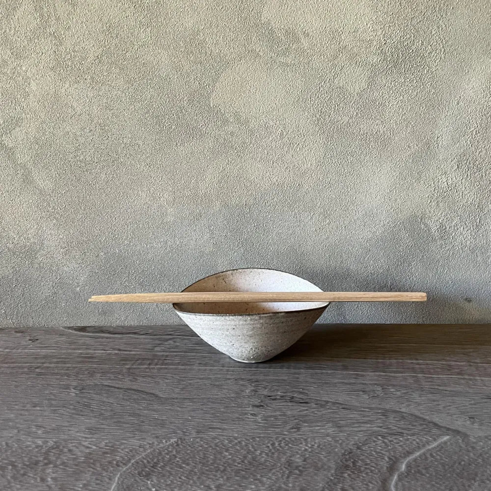 チタン釉楕円鉢（小）