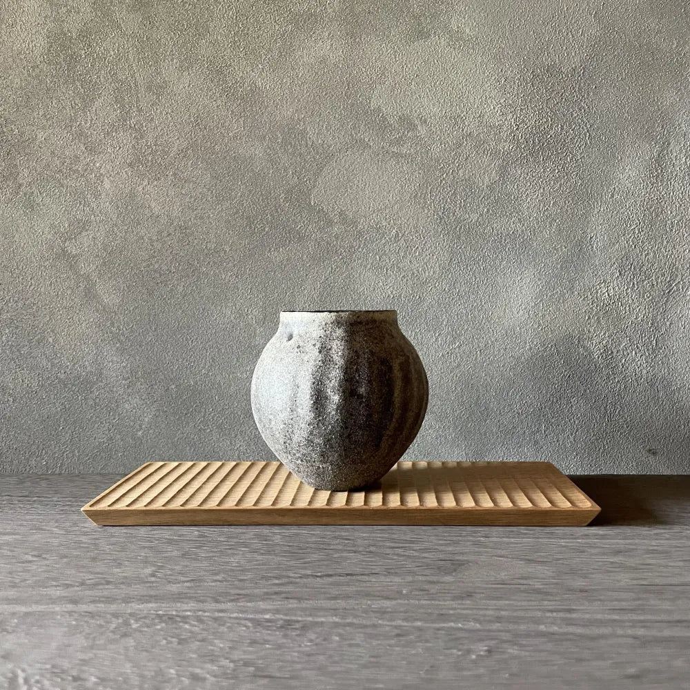 花器　グレー