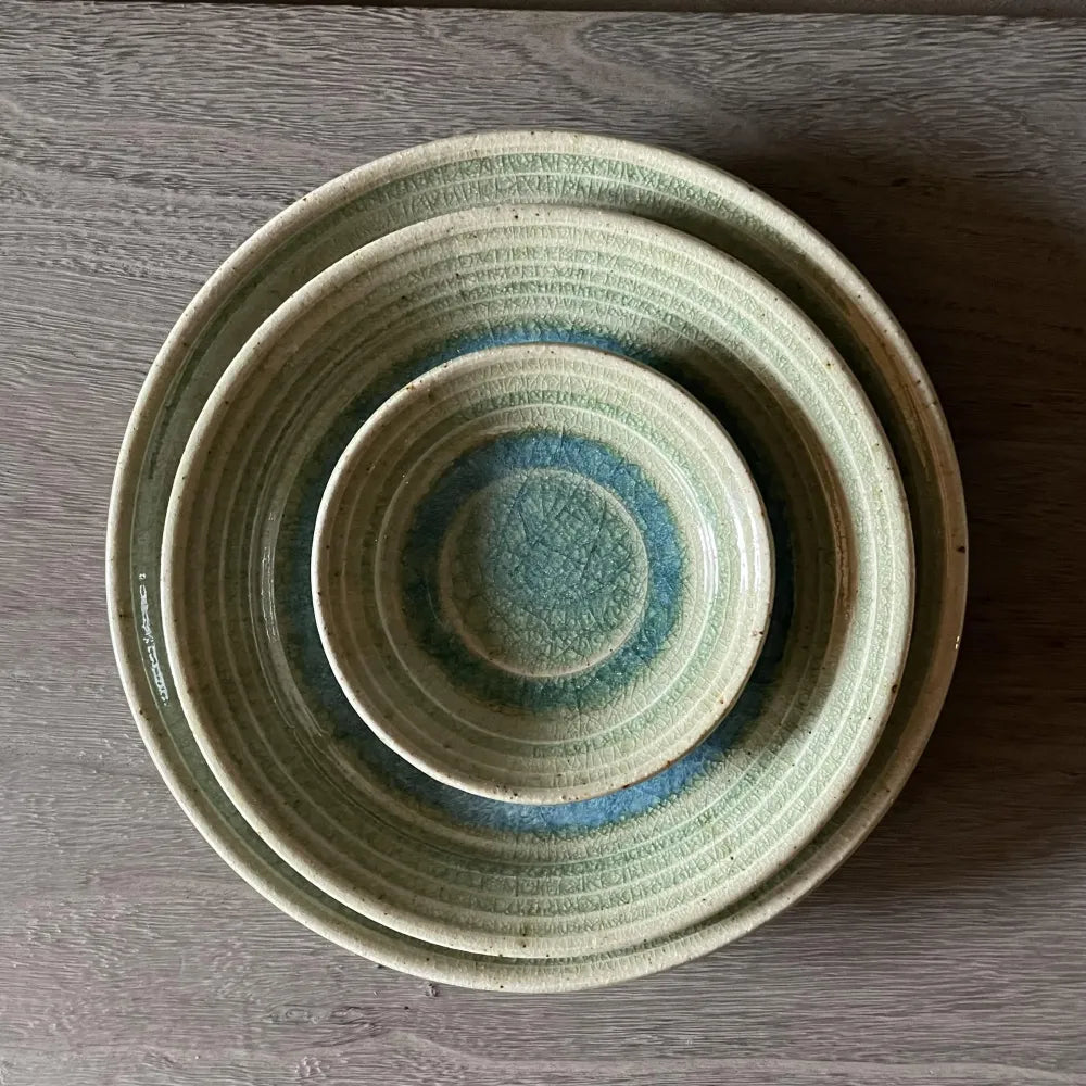 みかん灰釉　8寸皿