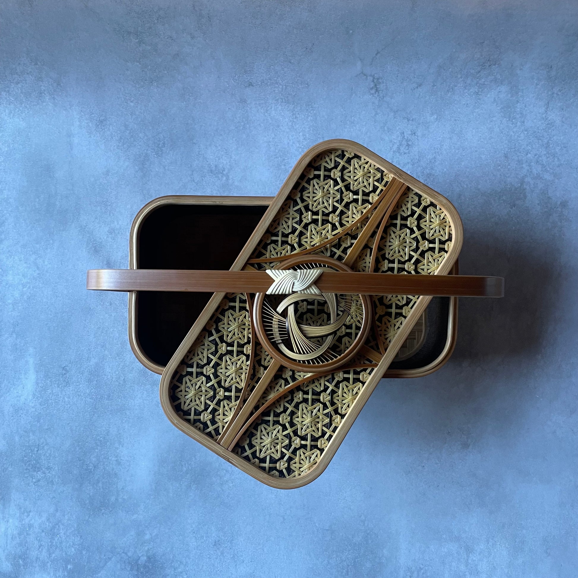 淡路手付き角菓子器(一段)