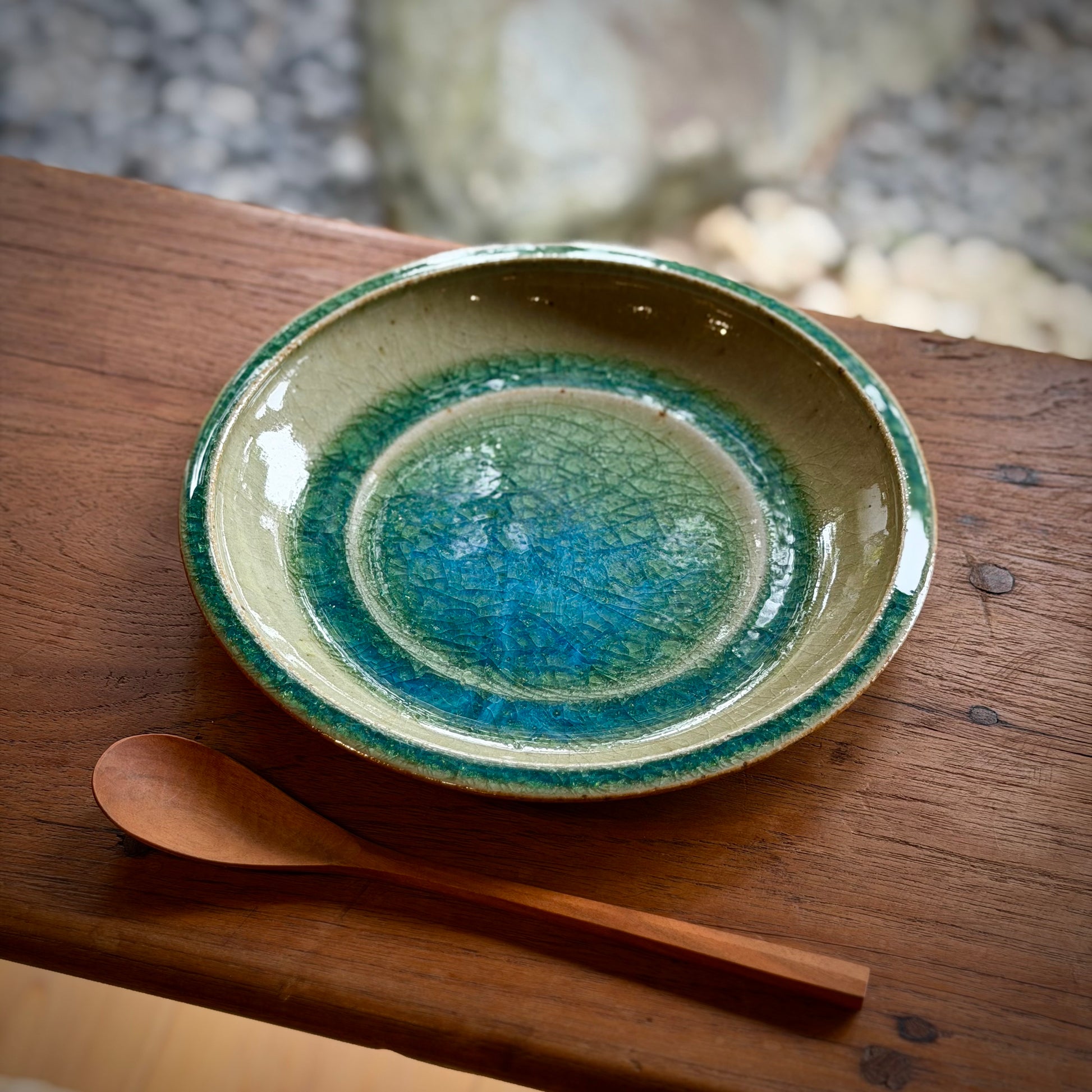 みかん灰釉　皿　(直径23cm)