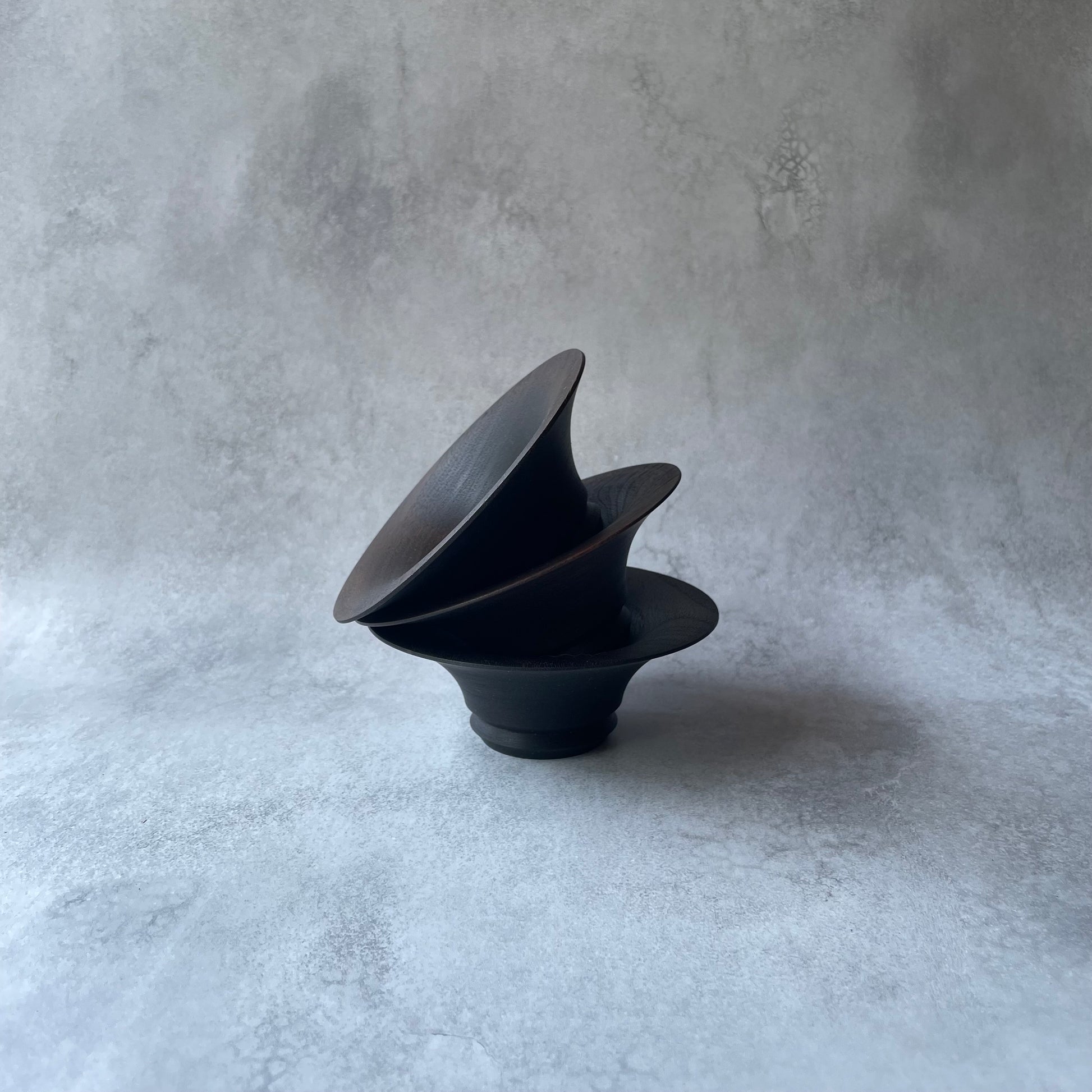 辣韮小鉢（12cm）ウォルナット　鉄媒染