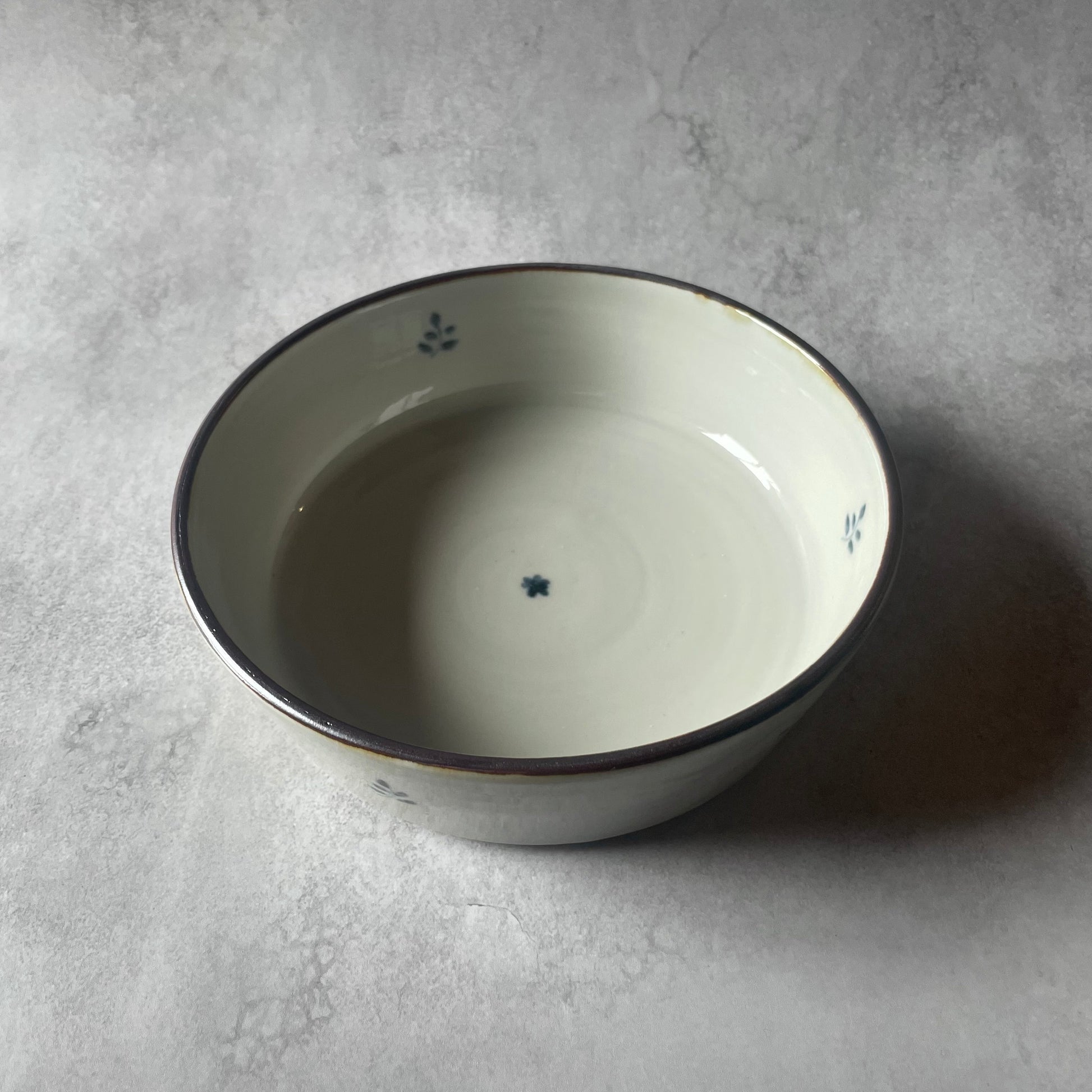 染付　切立　花十字