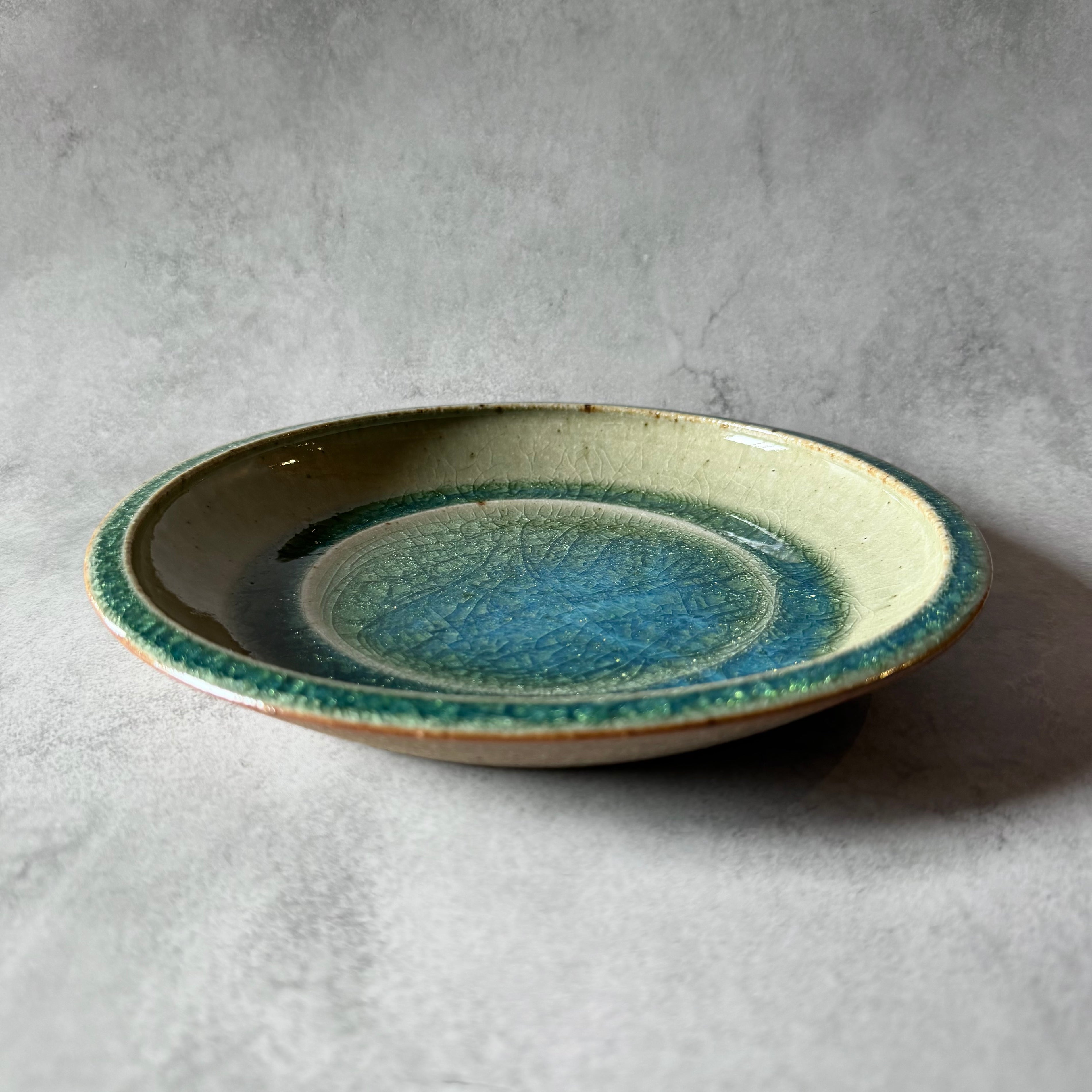 みかん灰釉　皿　(直径23cm)