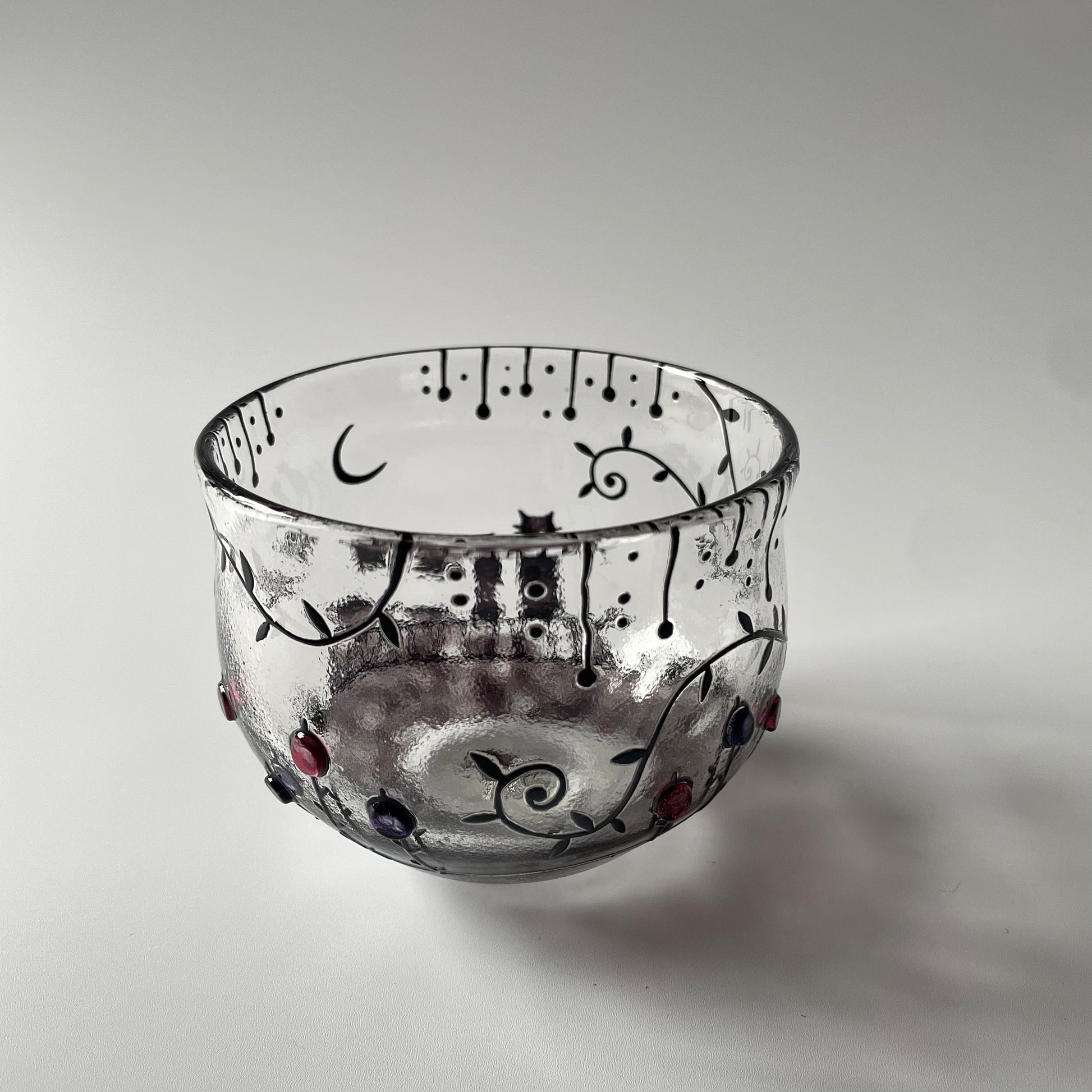 月夜のグラス　猫　1