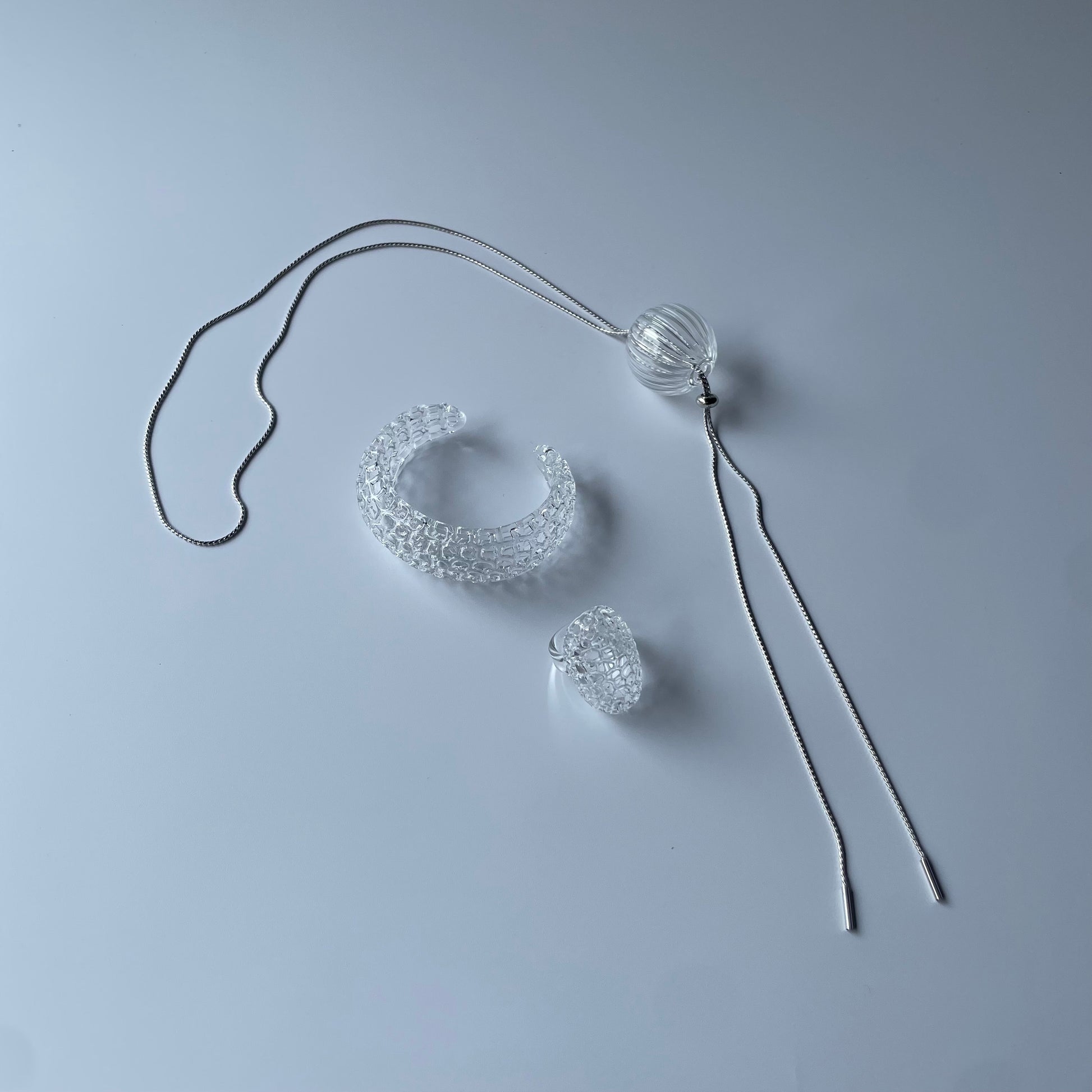 Sphere Slit Long Necklace