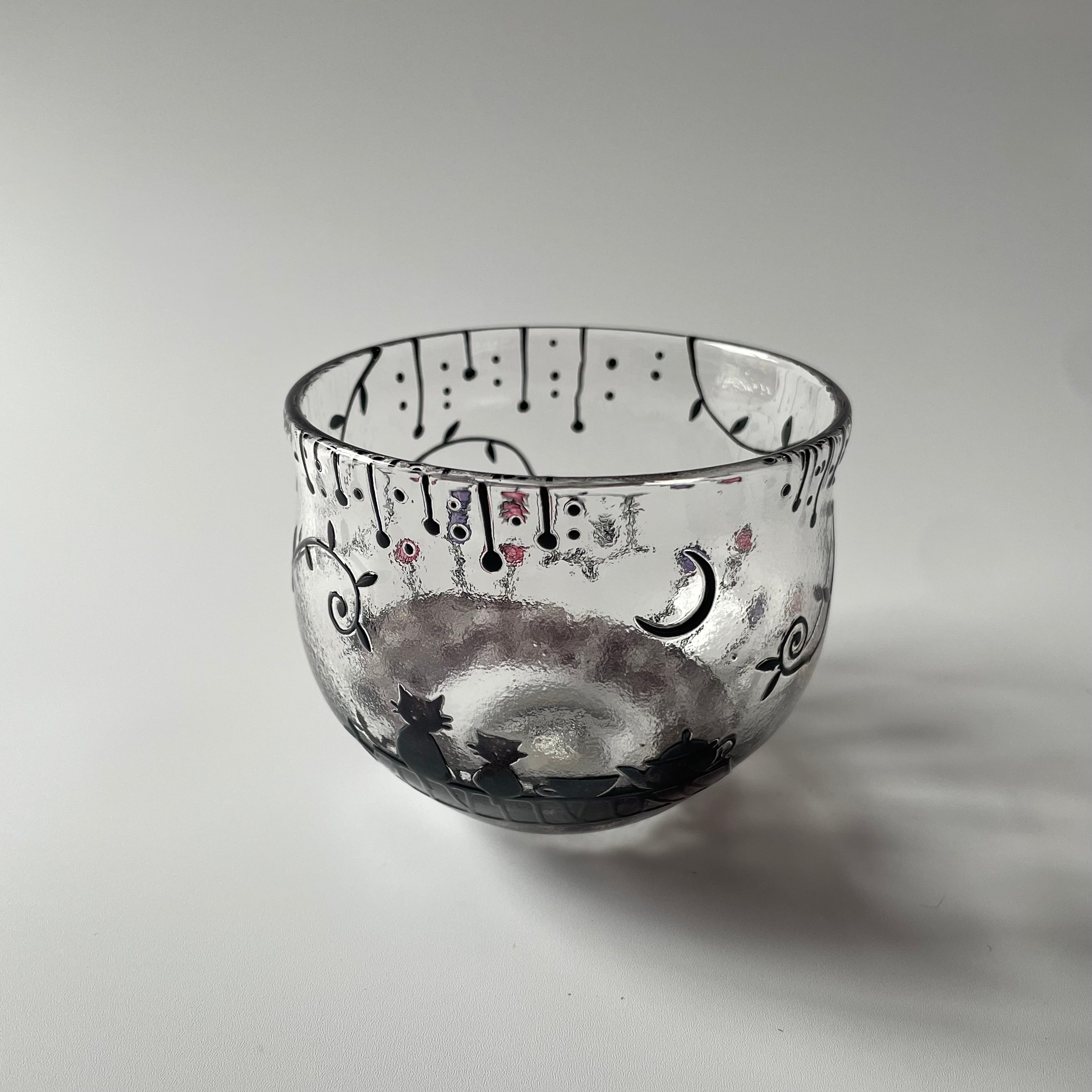 月夜のグラス　猫　1