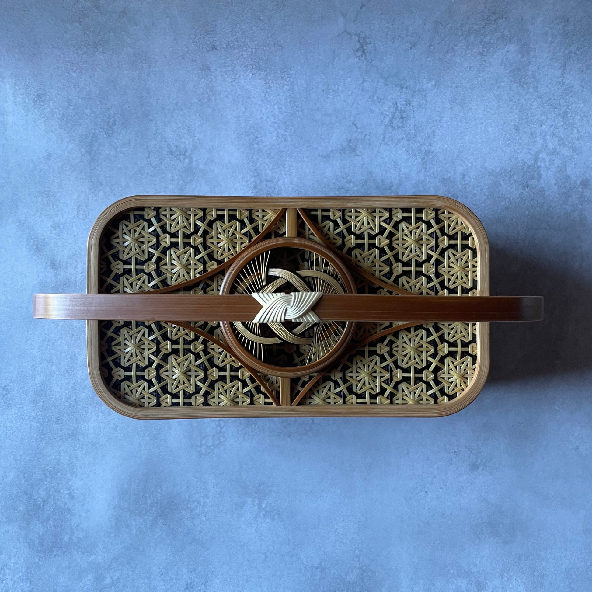 淡路手付き角菓子器(一段)