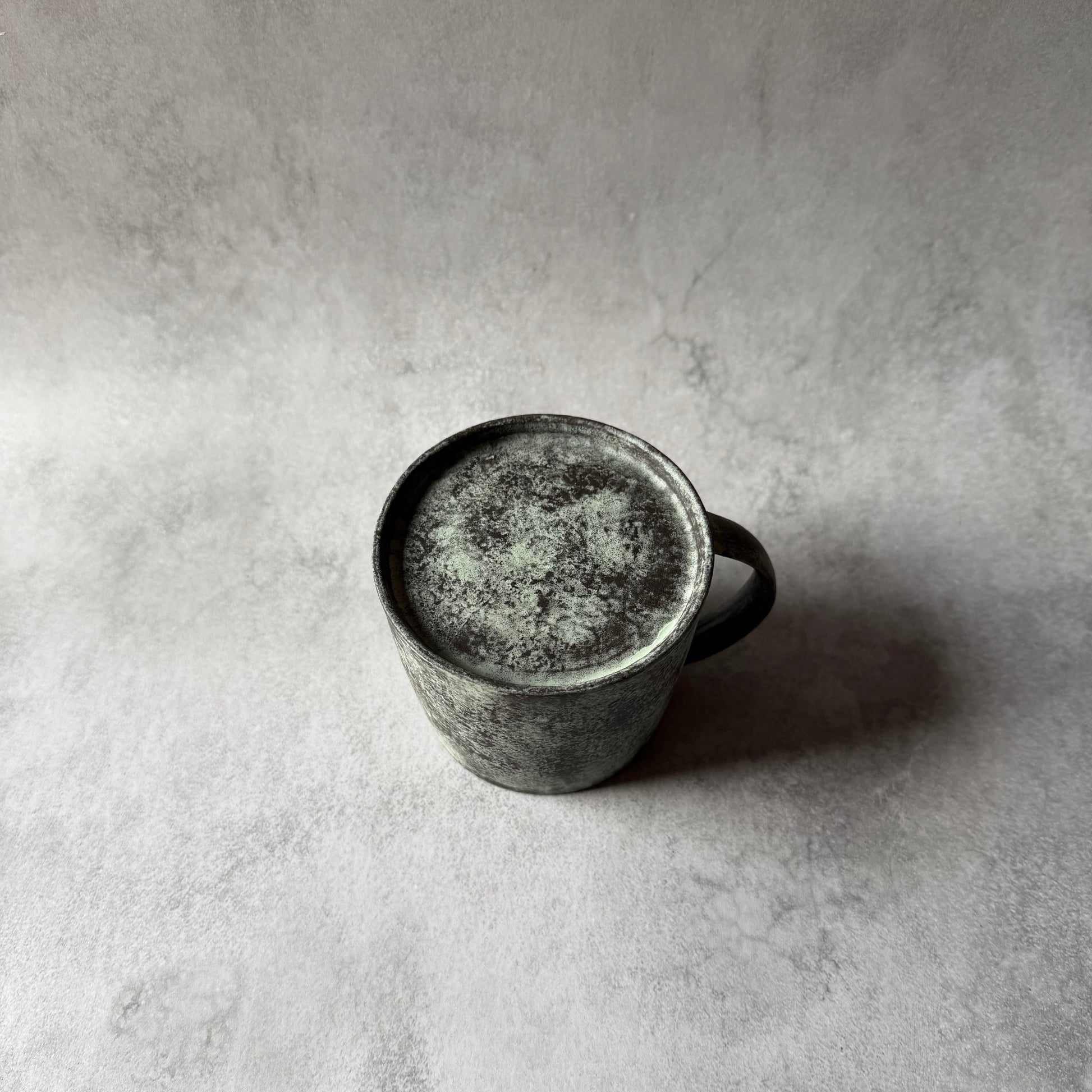 マグカップ　台形　緑