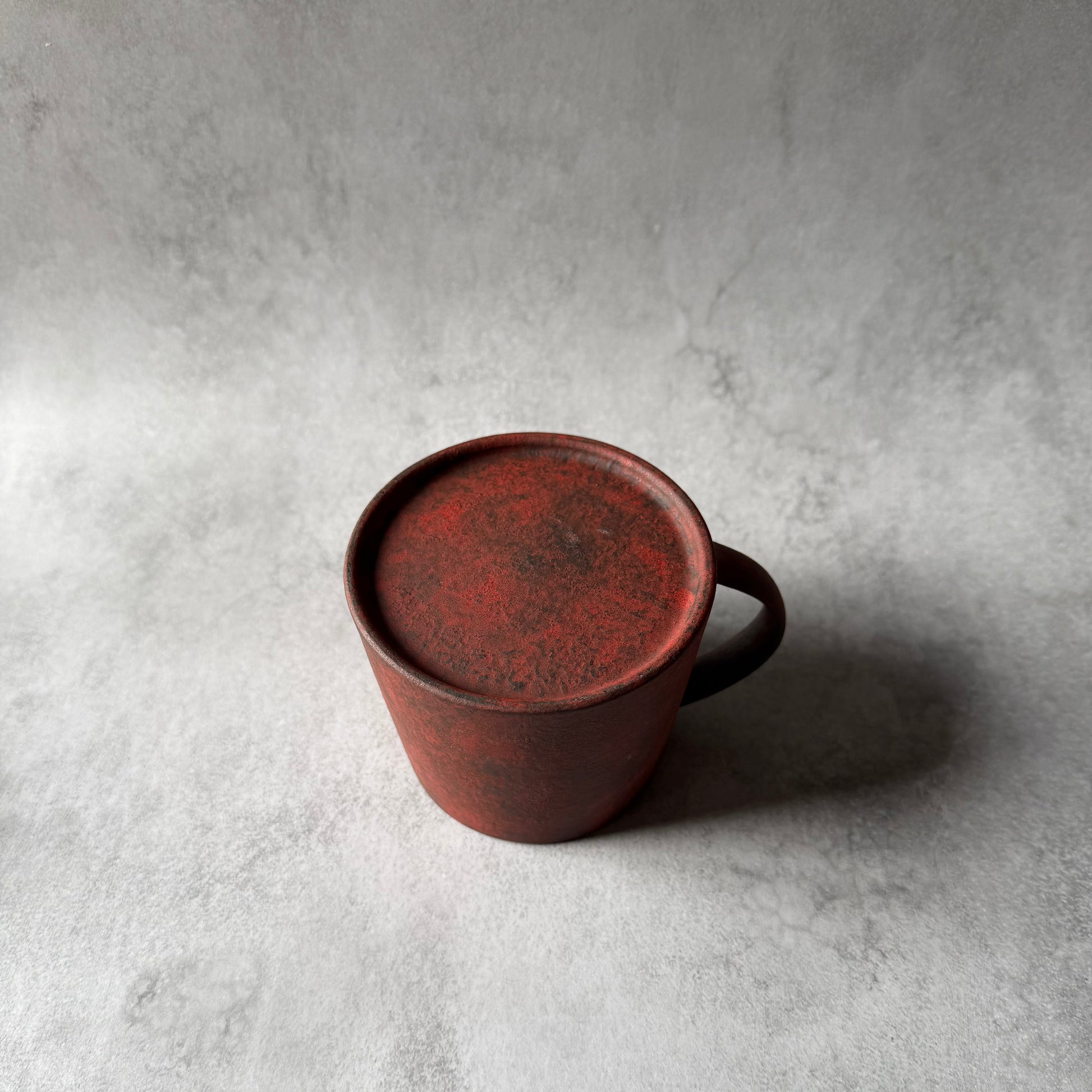 マグカップ　台形　赤