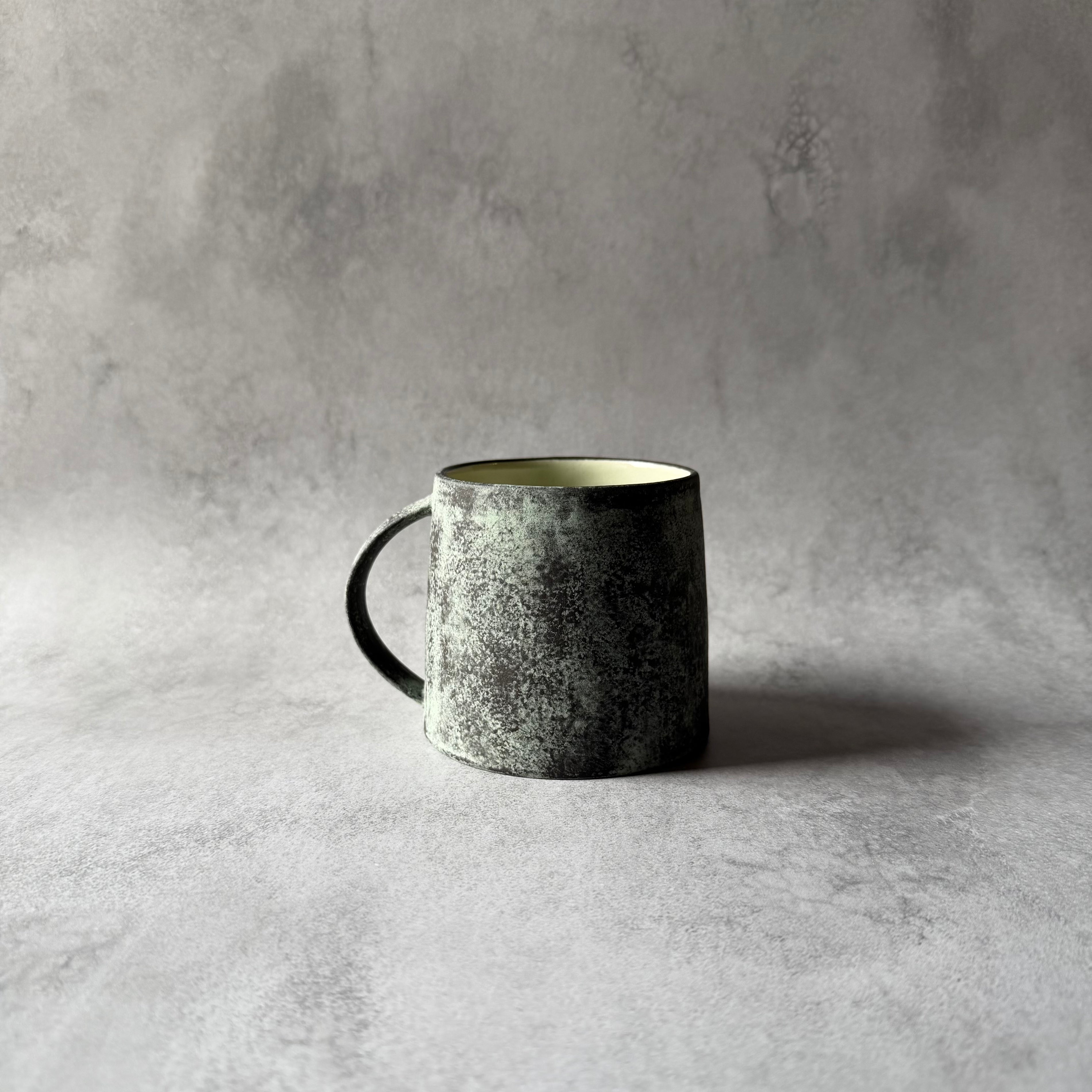 マグカップ　台形　緑