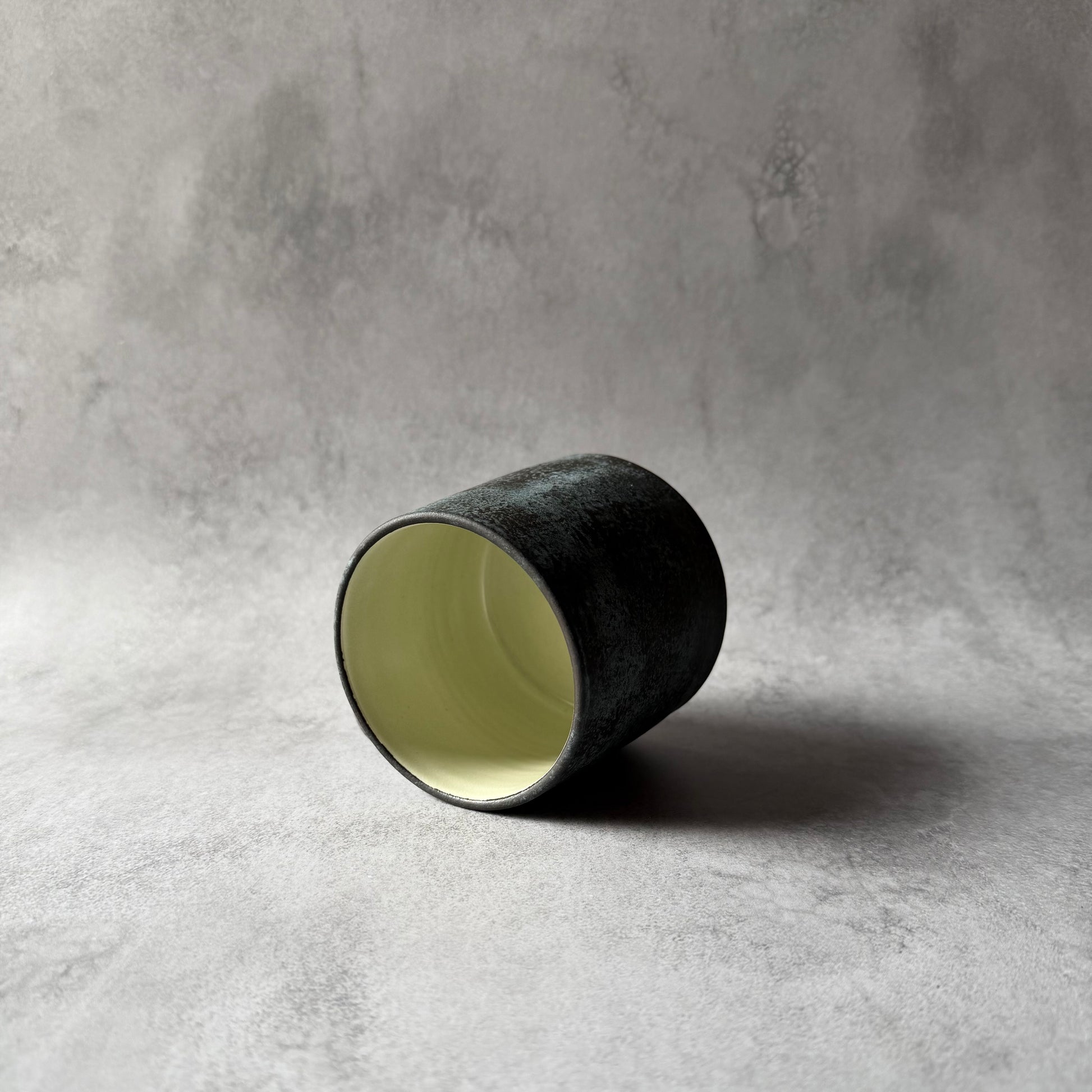 マグカップ　台形　青