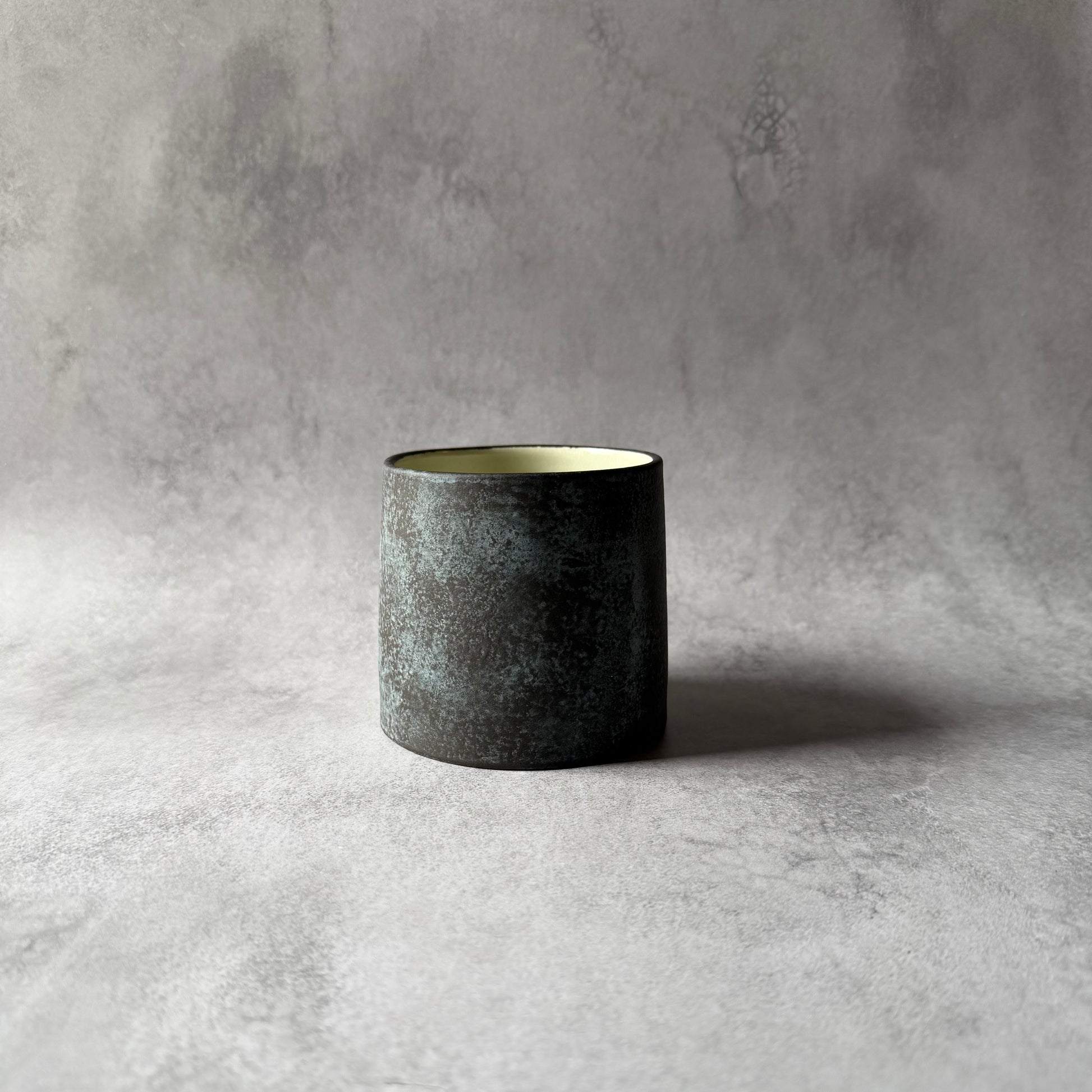 マグカップ　台形　青