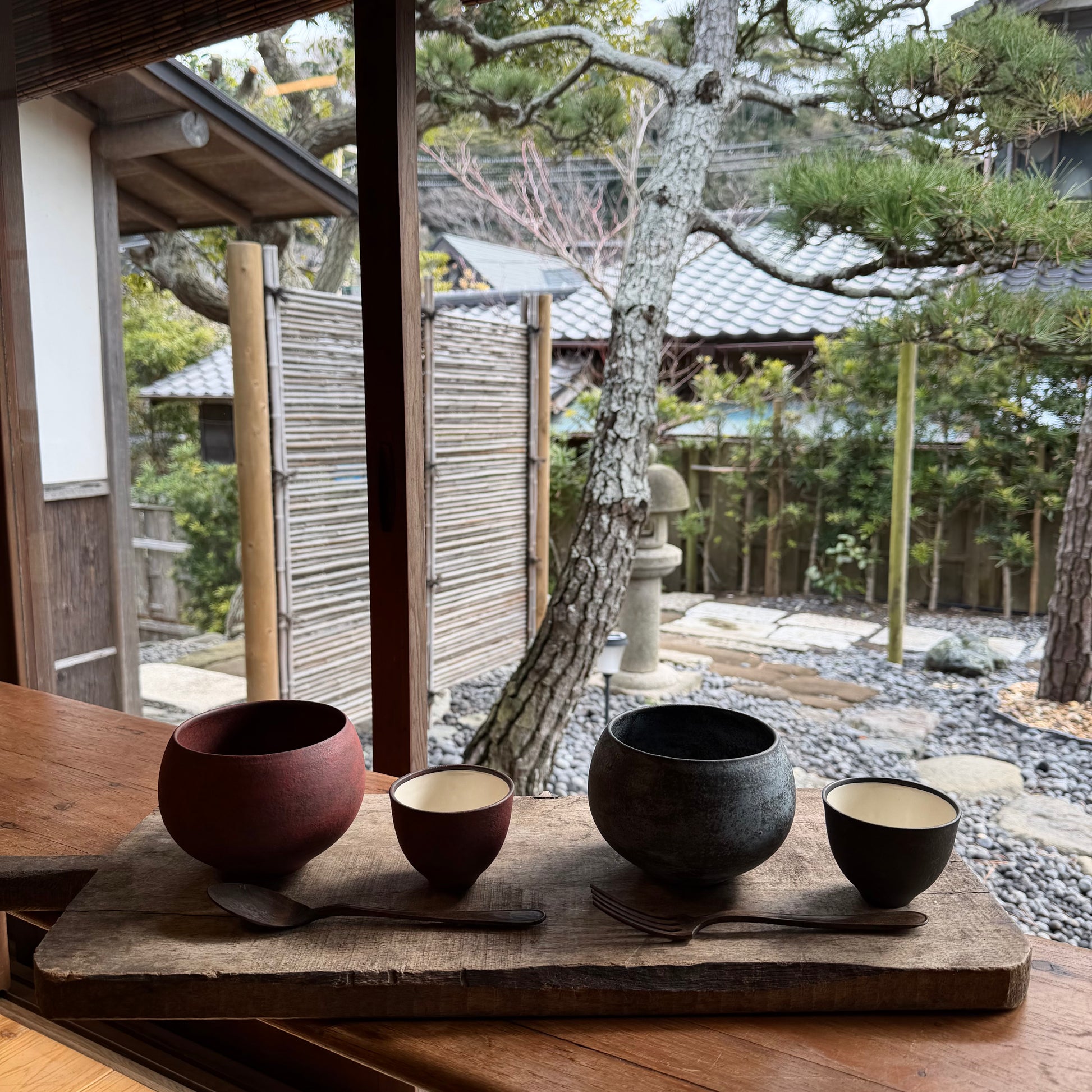 スープボウル　青