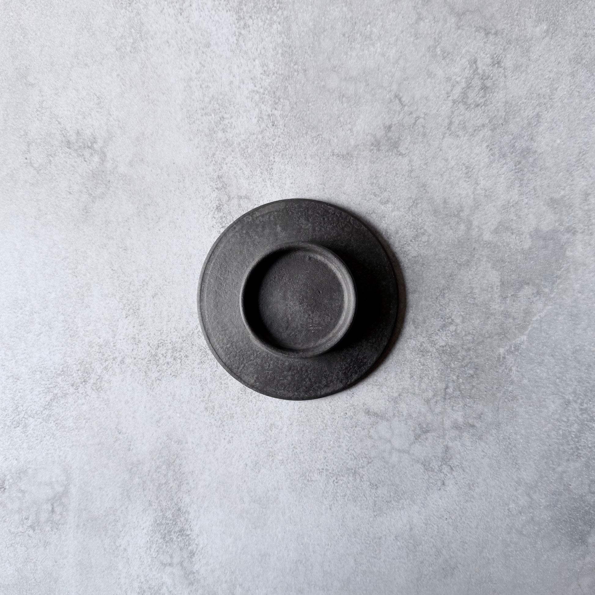 三寸リム皿　黒